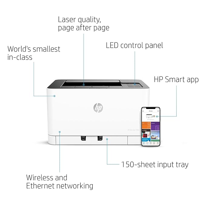 HP Laserjet 150NW Wireless With Network Single Function Color Printer