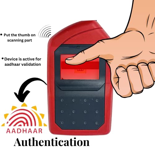 Morpho MSO 1300 E3 RD L1 Fingerprint Biometric Scanner | 1 Year RD Service Registration | Updated High Secured Technology | Easy to Carry Device | Aadhaar Authentication | Radium Box