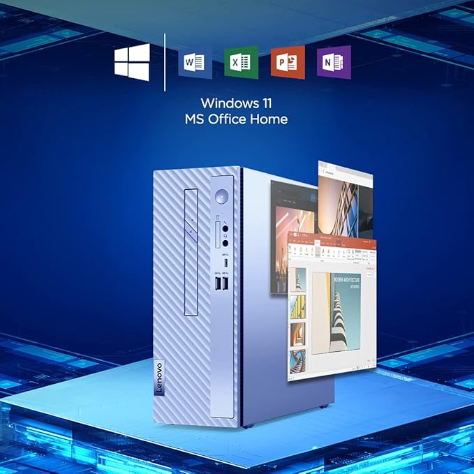 Lenovo IdeaCentre3-90XS005NIN Tower Desktop 13th Gen.Corei3/8GB/512GB SSD/Wifi+BT/W11