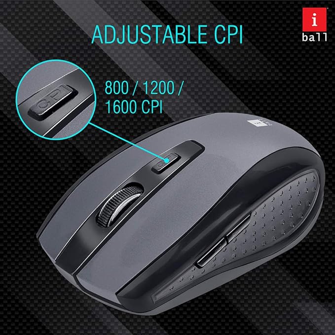 iBall Freego G18 Wireless 2.4GHz Wireless Technology Mouse (Black)