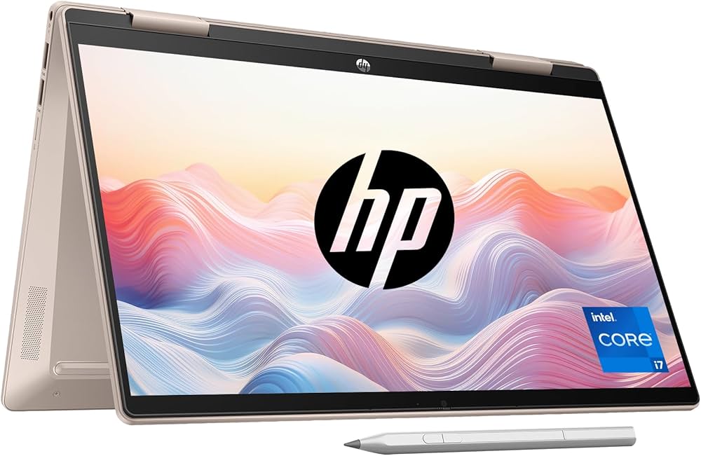HP Pavilion x360 14-ek1020TU 13th Gen.Corei7-1355U/16GB RAM/512GB SSD/14.0" FHD Touch IPS 250 nits/Backlit KBD/Finger Print Reader/W11+MSO/Gold
