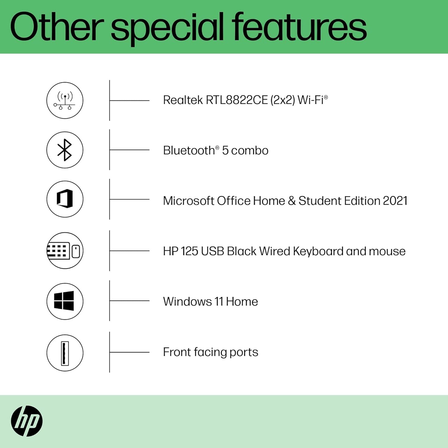 HP Slim pF3234in Tower Desktop 13th Gen.Core i3-13100/8GB/512GB/Wired Keyboard & Mouse/W11+MS-Office/Dark Black