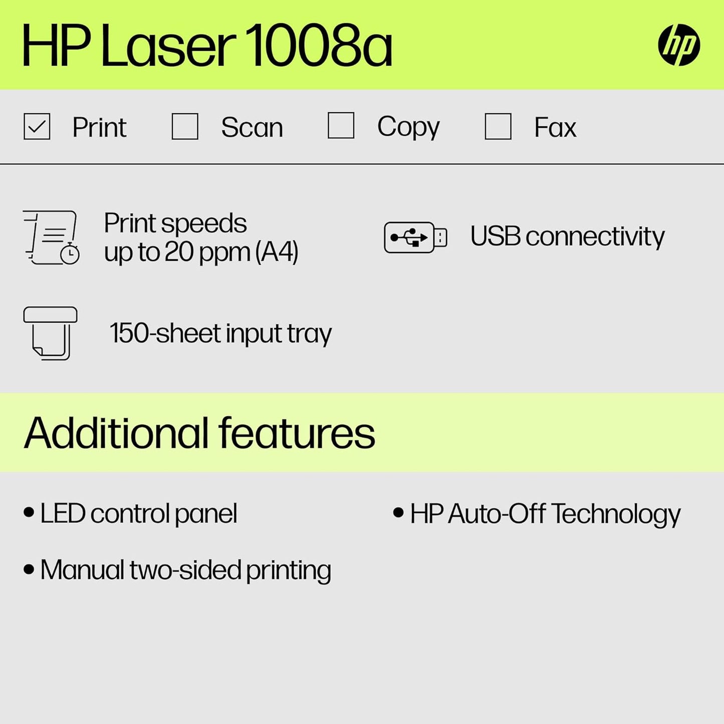 HP Laserjet 1008A Single Function Mono Printer