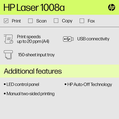 HP Laserjet 1008A Single Function Mono Printer