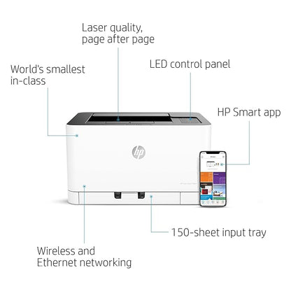 HP Laserjet 150NW Wireless With Network Single Function Color  Printer