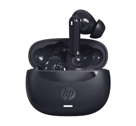 HP H150 Wireless Earbuds, Compatible with Tablets, Smartphones, PCs, and Other Devices with Bluetooth,Noise-Reduction,Water Resistant Design,Black,0.036kg