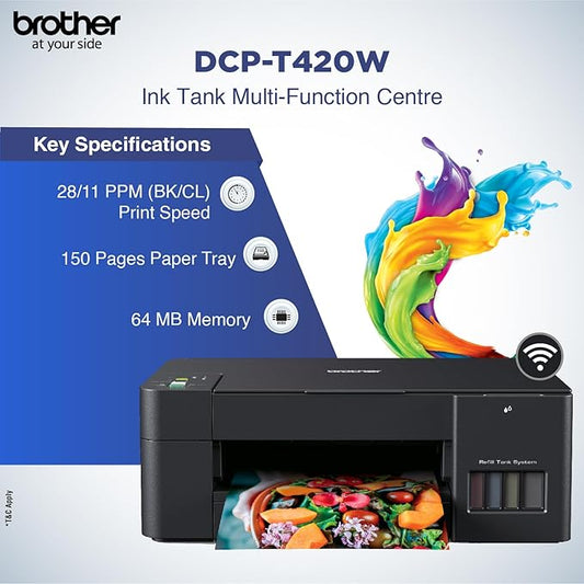 Brother DCP-T420W All-in-One Multi-function Color Ink Tank Printer