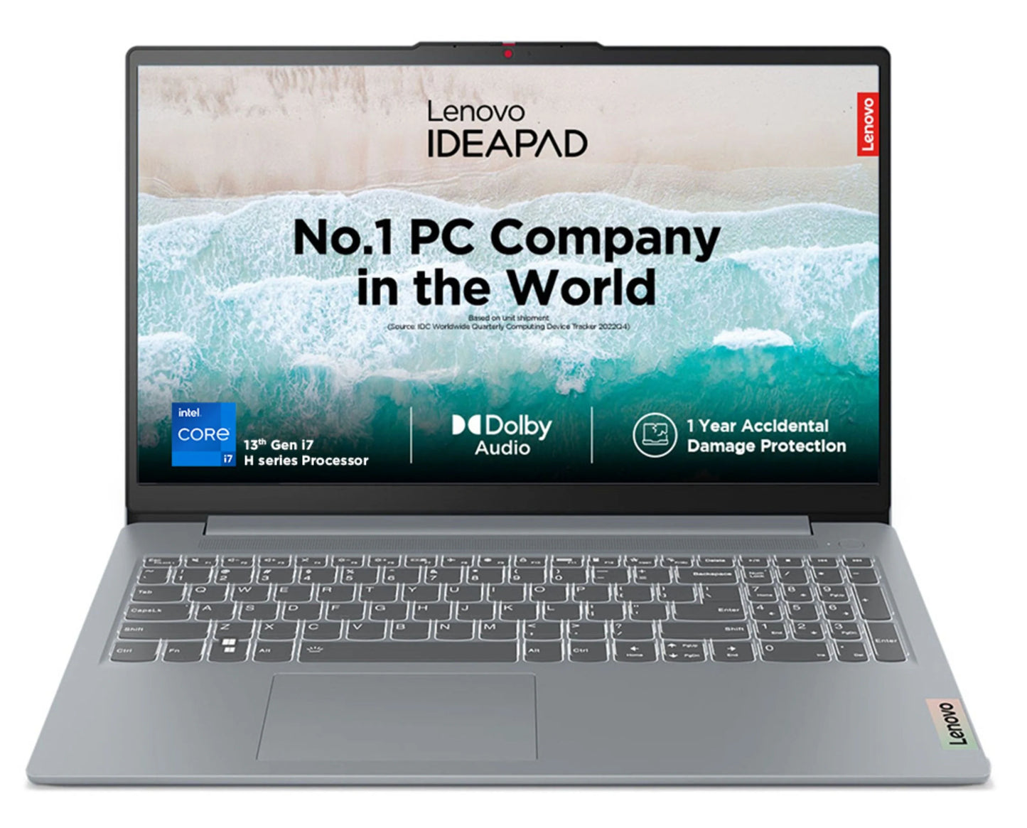 Lenovo Ideapad Slim 3i (83EM009YIN) 13th Gen.Core i7/16GB/512GB/15.6"FHD/ Backlit Keyboard/W11+MSO/Black