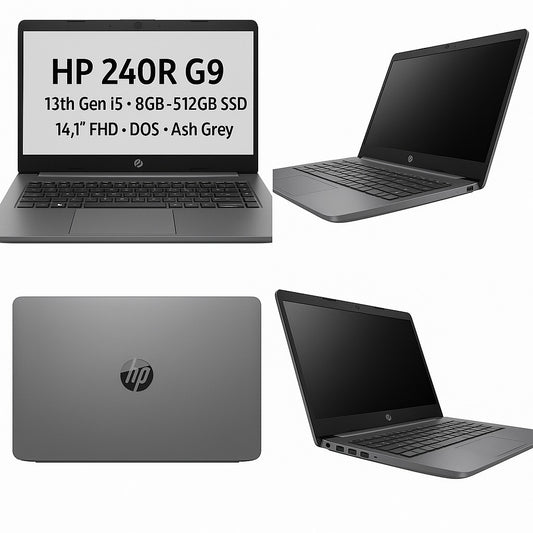 HP 240R G9 (BK2T3AT) – 13th Gen i5 / 8GB RAM / 512GB SSD / 14.1" FHD / DOS / Ash Grey